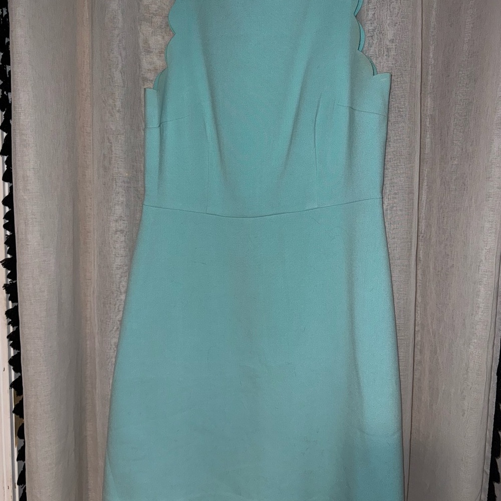 LOFT Blue Sheath Halter Dress for Wedding Guest